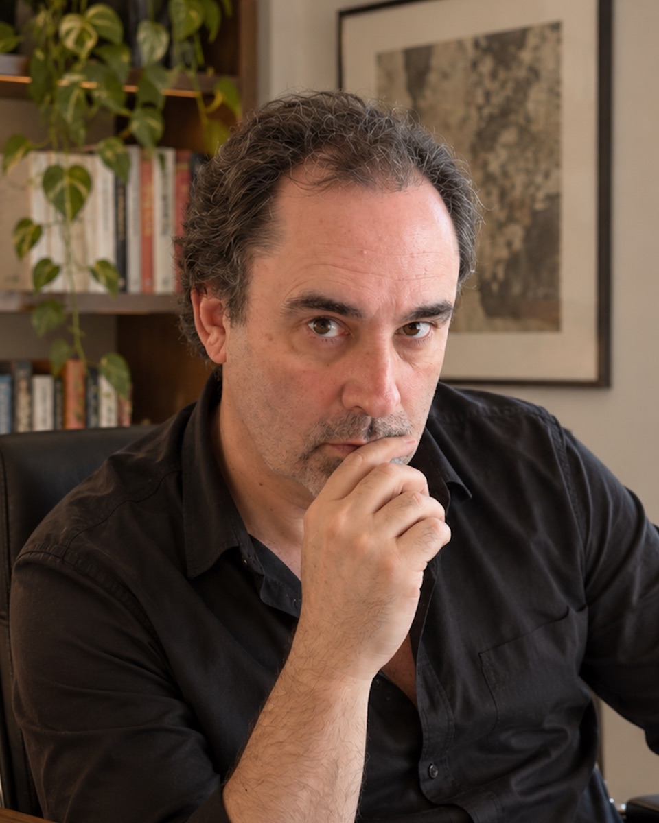 Xesús García en su estudio