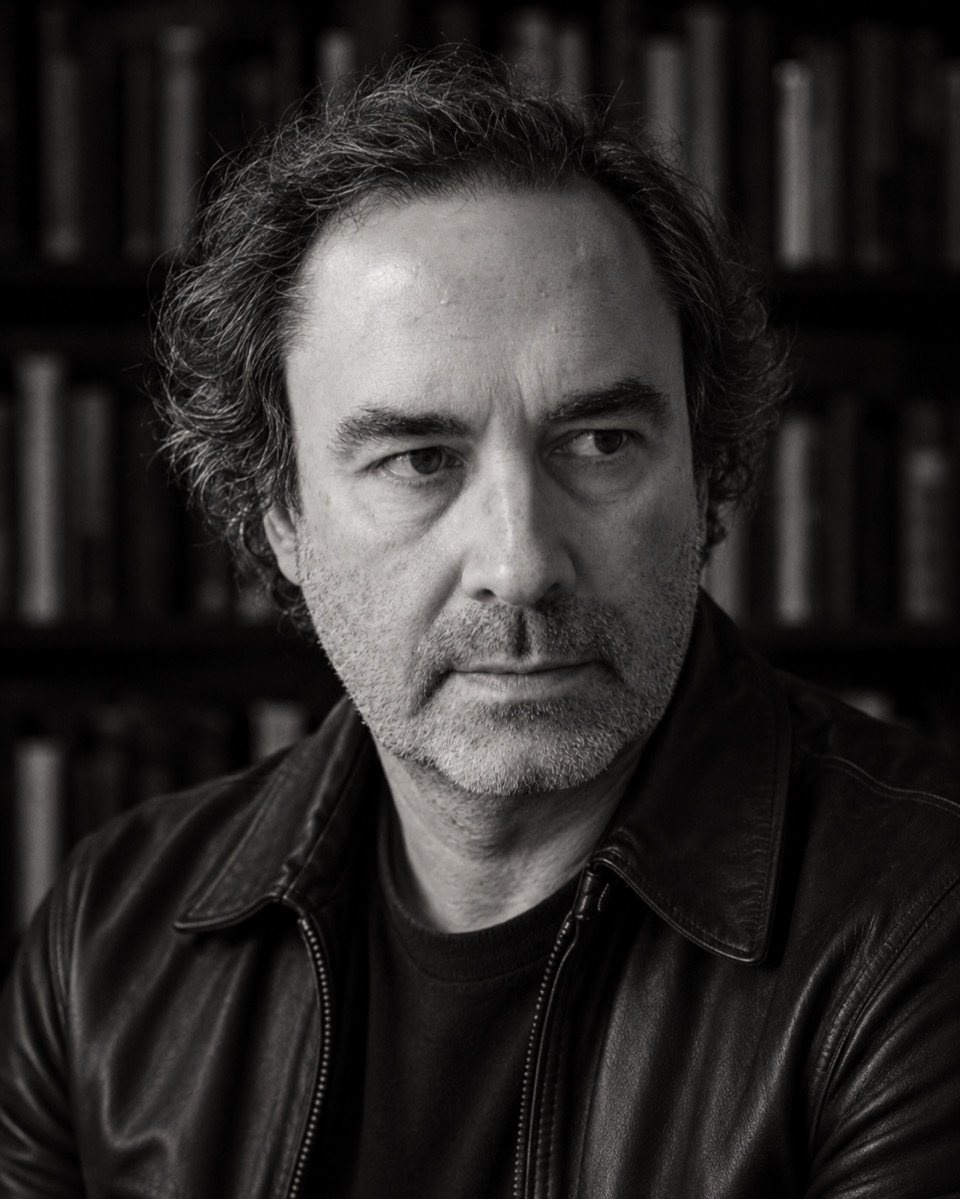 Retrato en blanco y negro de Xesús García